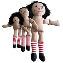 Load image into Gallery viewer, Pre Made Raggedy Ann or Raggedy Andy Dolls 20", 25", or 36" in Ebony or Ivory
