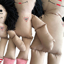 Load image into Gallery viewer, Pre Made Raggedy Ann or Raggedy Andy Dolls 20", 25", or 36" in Ebony or Ivory