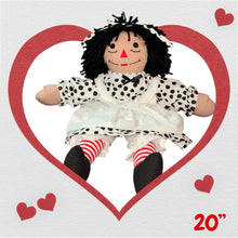 Load image into Gallery viewer, Pre Made Raggedy Ann or Raggedy Andy Dolls 20", 25", or 36" in Ebony or Ivory