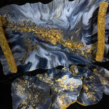 Load image into Gallery viewer, Large Handled Trays with Coaster Set Custom Order