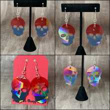 Load image into Gallery viewer, Holographic Skull Earrings