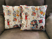Load image into Gallery viewer, Pin Up Pillow Covers 18"X18" Zippered Pillow Cover (Cover ONLY)