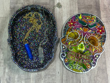 Load image into Gallery viewer, Muertos Skull Jewelry Box, Sugar Skull Box - Custom Order