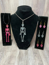 Load image into Gallery viewer, Skeleton Necklace or Skull Earrings Custom Order