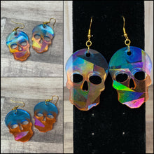 Load image into Gallery viewer, Holographic Skull Earrings