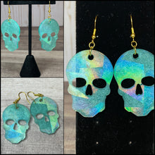 Load image into Gallery viewer, Holographic Skull Earrings