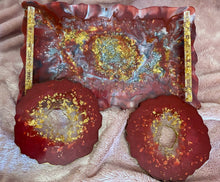 Load image into Gallery viewer, Large Handled Trays with Coaster Set Custom Order