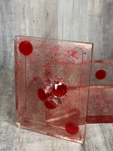 Load image into Gallery viewer, Jewelry Trinket Box Large Clear with Clear And Red Gems