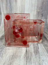 Load image into Gallery viewer, Jewelry Trinket Box Large Clear with Clear And Red Gems