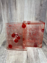 Load image into Gallery viewer, Jewelry Trinket Box Large Clear with Clear And Red Gems