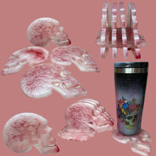 Load image into Gallery viewer, Skull Resin Coasters & Holder - Custom Order