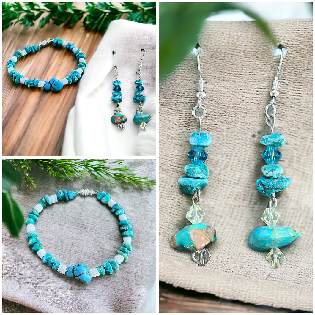 Turquoise Bracelet and Earring Set