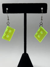 Load image into Gallery viewer, Vintage NEON Acrylic Cassette Tape Earrings
