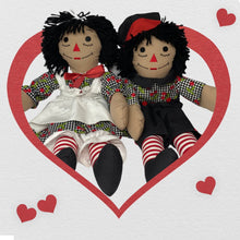 Load image into Gallery viewer, Custom 25&quot; Raggedy Ann or Raggedy Andy Doll in Ebony or Ivory
