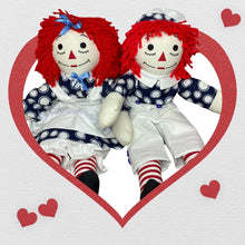 Load image into Gallery viewer, Pre Made 20&quot; Raggedy Ann or Raggedy Andy Doll in Ebony or Ivory
