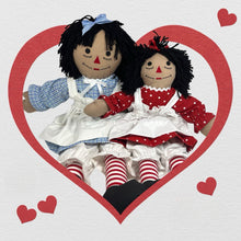 Load image into Gallery viewer, Pre Made 20&quot; Raggedy Ann or Raggedy Andy Doll in Ebony or Ivory
