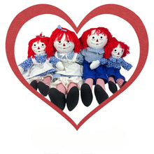 Load image into Gallery viewer, Custom 25&quot; Raggedy Ann or Raggedy Andy Doll in Ebony or Ivory
