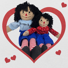 Load image into Gallery viewer, Pre Made 20&quot; Raggedy Ann or Raggedy Andy Doll in Ebony or Ivory
