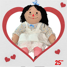 Load image into Gallery viewer, Pre Made Raggedy Ann or Raggedy Andy Dolls 20", 25", or 36" in Ebony or Ivory
