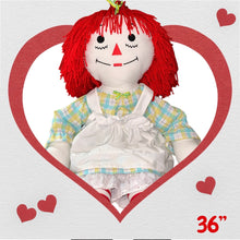 Load image into Gallery viewer, Pre Made Raggedy Ann or Raggedy Andy Dolls 20", 25", or 36" in Ebony or Ivory
