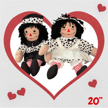 Load image into Gallery viewer, Pre Made Raggedy Ann or Raggedy Andy Dolls 20", 25", or 36" in Ebony or Ivory
