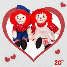Load image into Gallery viewer, Pre Made Raggedy Ann or Raggedy Andy Dolls 20", 25", or 36" in Ebony or Ivory
