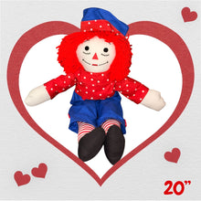 Load image into Gallery viewer, Pre Made Raggedy Ann or Raggedy Andy Dolls 20", 25", or 36" in Ebony or Ivory
