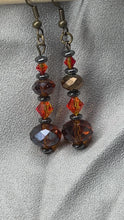 Load and play video in Gallery viewer, Orange Glass Beaded Earrings
