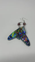 Load and play video in Gallery viewer, Butterfly Wing Earrings w/ Glass Beads
