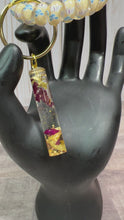 Load and play video in Gallery viewer, Crystal or Cylinder Resin Necklace, Earrings, Bracelet or Keychain  Pre Made
