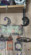 Load and play video in Gallery viewer, Galaxy Evil Eye Moon &amp; Sun Wind Chime / Sun Catcher
