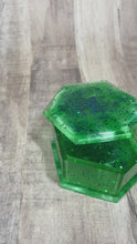 Load and play video in Gallery viewer, Green Glitter Jewelry Box

