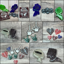 Load image into Gallery viewer, Spooky Eclectic Keychains Necklace or Earrings Custom Order
