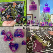 Load image into Gallery viewer, Spirit Board &amp; Planchette or Spirit Board Sun Catcher - Ouija Board - Custom Order
