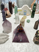 Load image into Gallery viewer, Chakra Pyramids, Triangle, Paperweight, Art
