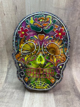 Load image into Gallery viewer, Muertos Skull Jewelry Box, Sugar Skull Box - Custom Order
