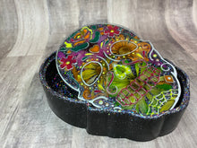 Load image into Gallery viewer, Muertos Skull Jewelry Box, Sugar Skull Box - Custom Order

