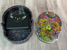 Load image into Gallery viewer, Muertos Skull Jewelry Box, Sugar Skull Box - Custom Order
