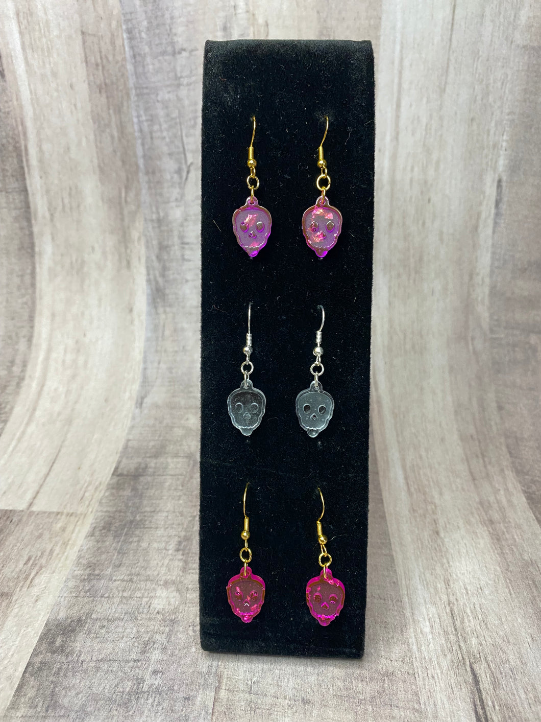 Skeleton Necklace or Skull Earrings
