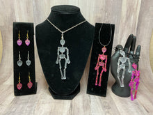 Load image into Gallery viewer, Skeleton Necklace or Skull Earrings
