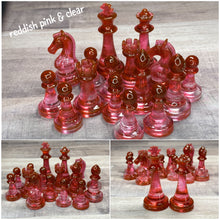 Load image into Gallery viewer, Chess Pieces 3 Sizes - Checkers Pieces 2 Sizes - Custom Order Resin
