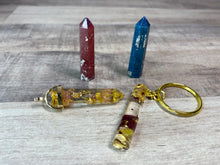 Load image into Gallery viewer, Cylinder or Crystal Point - Necklace Earrings or Keychain - Custom Order
