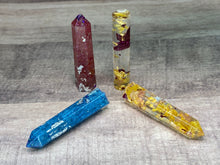 Load image into Gallery viewer, Cylinder or Crystal Point - Necklace Earrings or Keychain - Custom Order

