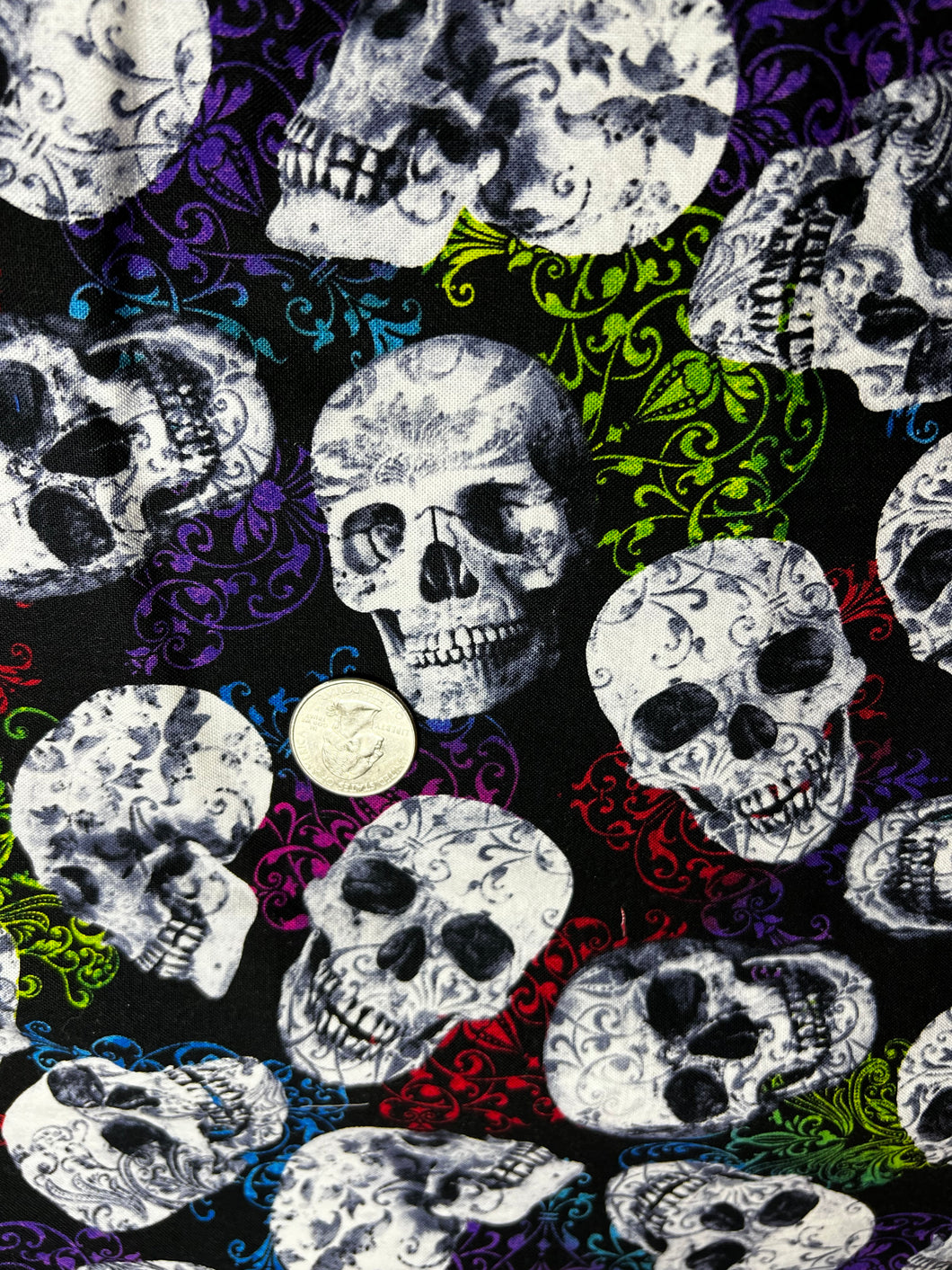 Skull, Halloween, Muertos, Spooky, Horror, Mystical, Stars/Galaxy Fabrics
