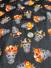 Load image into Gallery viewer, Skull, Halloween, Muertos, Spooky, Horror, Mystical, Stars/Galaxy Fabrics
