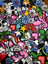 Load image into Gallery viewer, Skull, Halloween, Muertos, Spooky, Horror, Mystical, Stars/Galaxy Fabrics
