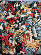 Load image into Gallery viewer, Skull, Halloween, Muertos, Spooky, Horror, Mystical, Stars/Galaxy Fabrics
