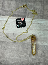 Load image into Gallery viewer, Crystal or Cylinder Resin Necklace, Earrings, Bracelet or Keychain  Pre Made
