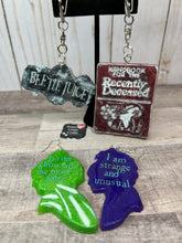 Load image into Gallery viewer, Spooky Eclectic Keychains Necklace or Earrings Custom Order
