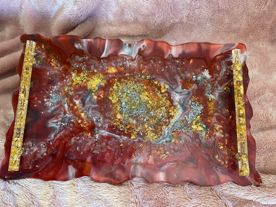Large Handled Trays with Coaster Set Custom Order